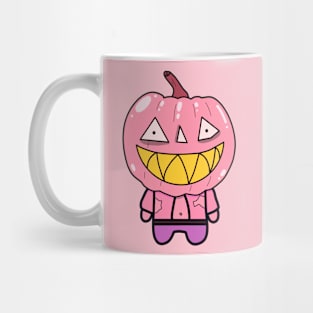 Pink Zombie Pumpkin Man of Halloween Mug